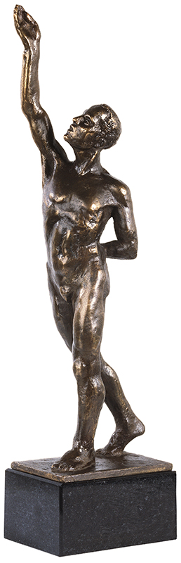 Bronze statue representing achievement, celebrating the company's nomination for the Great Award for Medium-Sized Businesses.